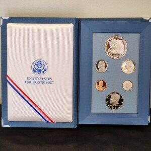 1987 S US Mint Prestige Coin Set with COA and OGP
